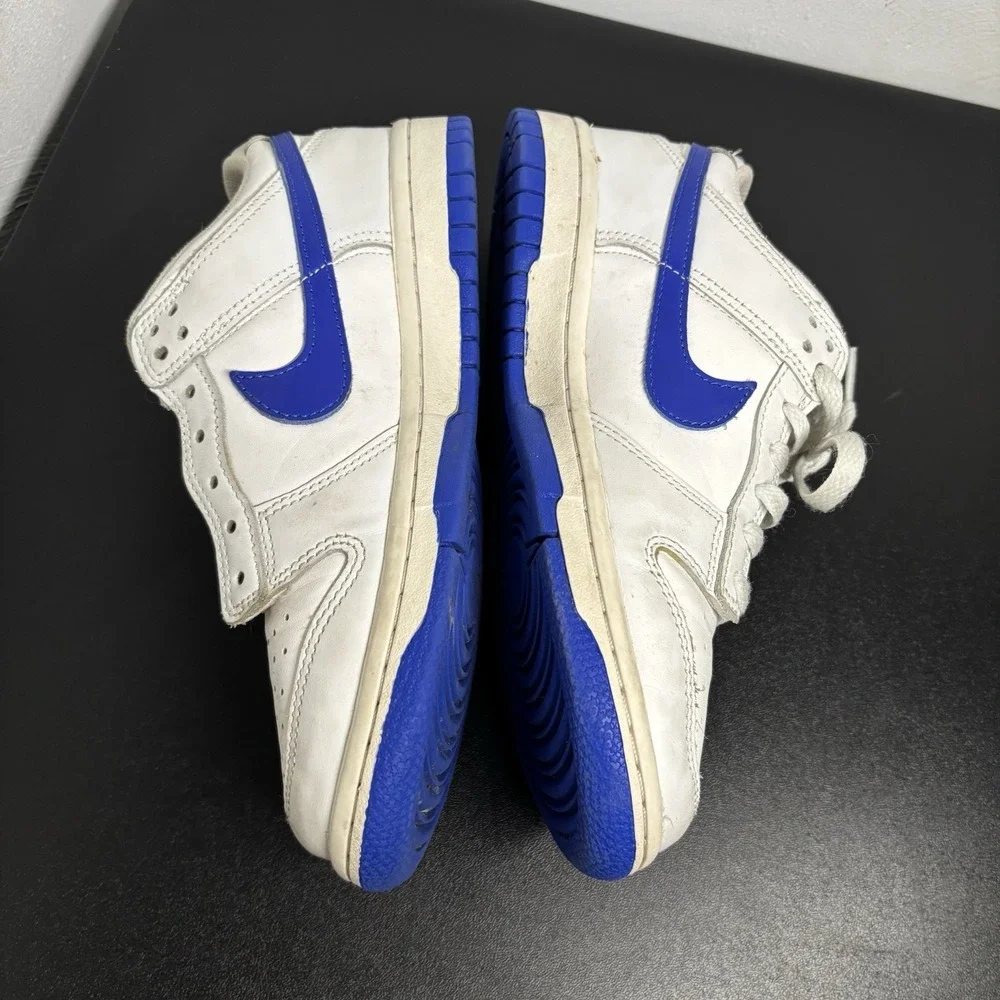 *Nike DUNK Low White Royal Blue Kids Shoes GS 5Y/6.5 Women's DH9765-105 Sneakers